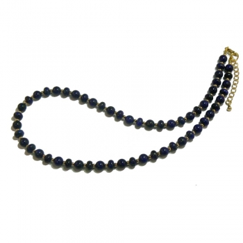 Lapis Lazuli Necklace - Round And Rondelle Beads